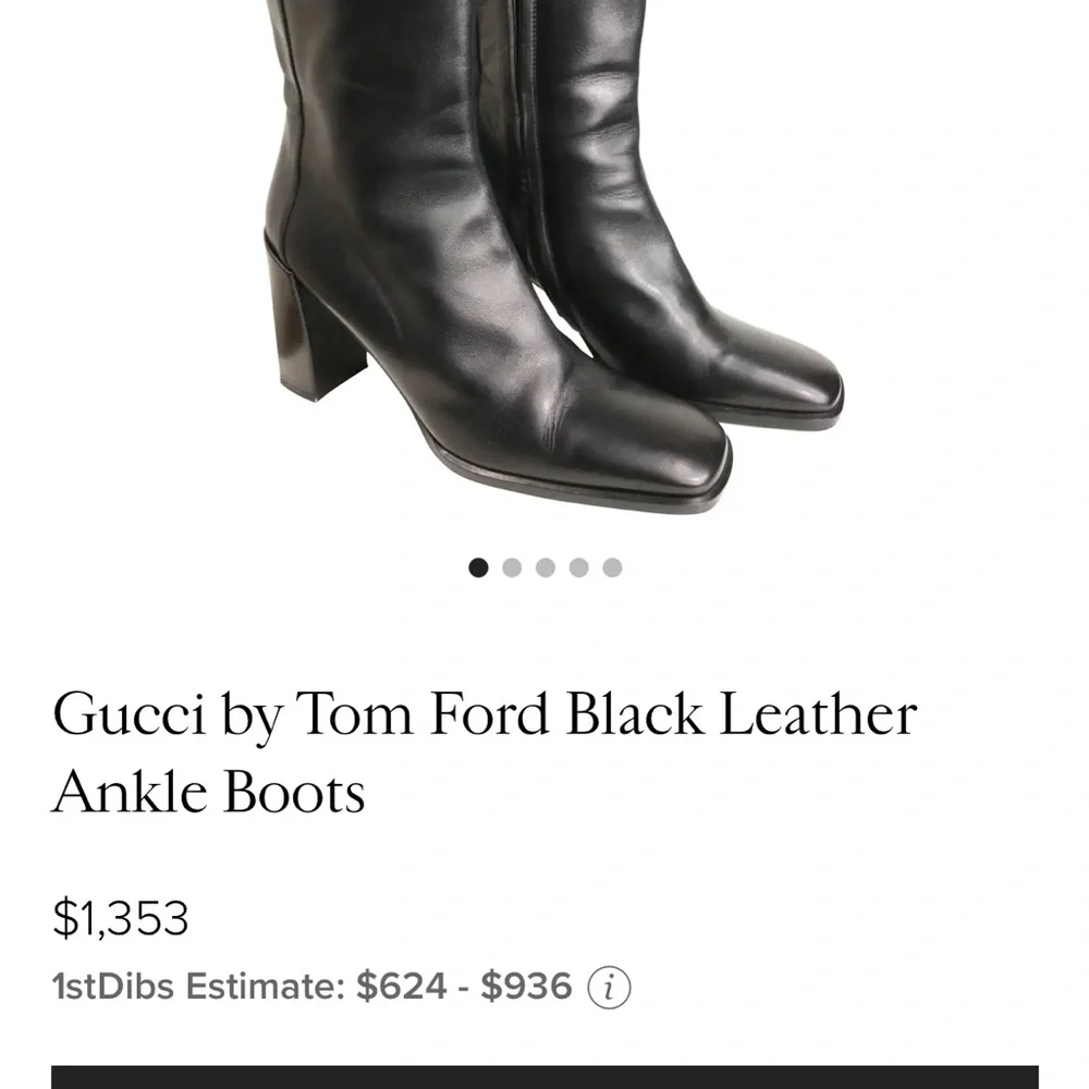 Gucci Black Leather Ankle Boots - Picture 8 of 8